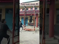 Dubbelmast goederenlift Hydraulisch magazijn vrachtlift Dubbelgeleider spoor 7m