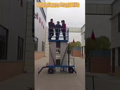 12 m verticale dubbele mastlift telescopische aluminium mastlift