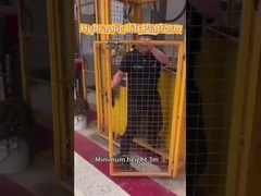 Industrieel magazijn Hydraulisch vrachtlift Verticale gids Spoorgoederen Lift