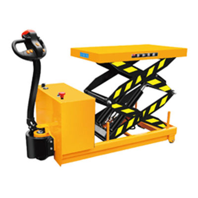 kopen Op batterijen aangedreven 2000 kg mobiele heftruck elektrische schaar trolley lift tafel online manufacture
