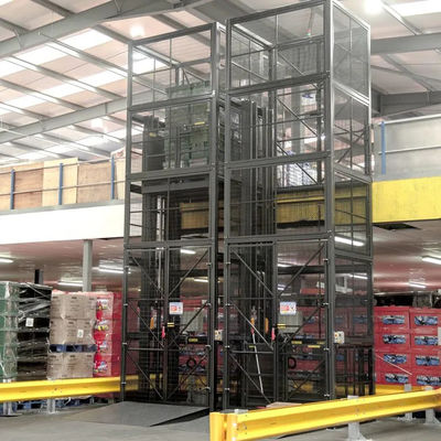 kopen Hydraulische 3T Cage Lift 5m 3000kgs Warehouse Cargo Lift Factory Goods Lift online manufacture