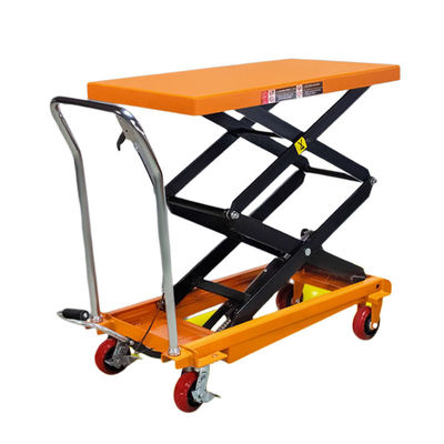 kopen Oranje mobiele schaar tafellift Hydraulische 300 kg Hydraulische lift tafelwagen online manufacture