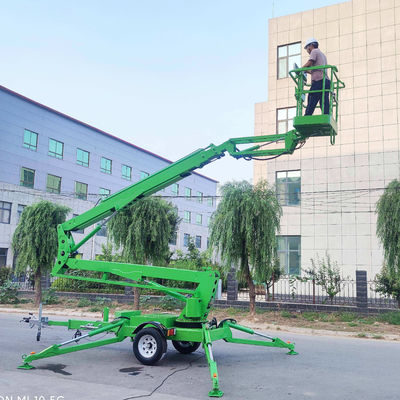 kopen 200 kg aanhangwagens 18 m hydraulische gearticuleerde sleepbare boomlift online manufacture
