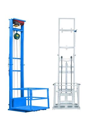kopen Pakhuis 500 kg Twee post vrachtlift Eéngeleider Spoorweg Hydraulische vrachtlift online manufacture