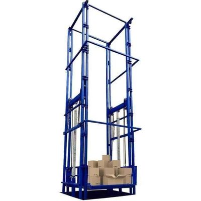 kopen 7m hoog magazijn vrachtlift dubbele spoor mini goederenlift online manufacture