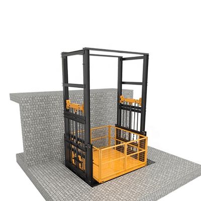 kopen Industrieel magazijn Hydraulisch vrachtlift Verticale gids Spoorgoederen Lift online manufacture