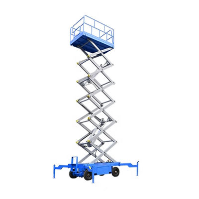 Laad 500 kg Handmatig Wandelen Mobiele Scheren Lift Platform Voor Luchtwerk