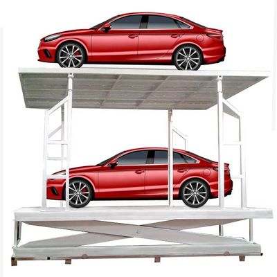 Twee auto's Garage Scissor Lift gemotoriseerde Hydraulische Car Platform Lift