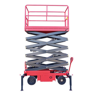 Rood mobiel hydraulisch platform 12m mobiel luchtlift 500 kg capaciteit