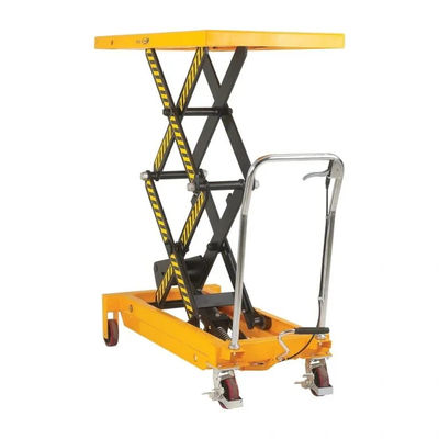 1m industriële hydraulische lifttafel 800 kg belasting dubbele schaar trolley lift