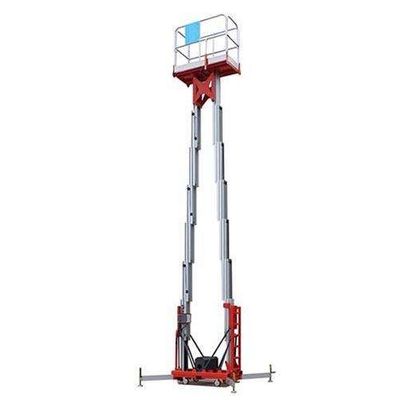 14m 200kg luchtwerkplatforms Aluminium legering Dubbelmast Lift