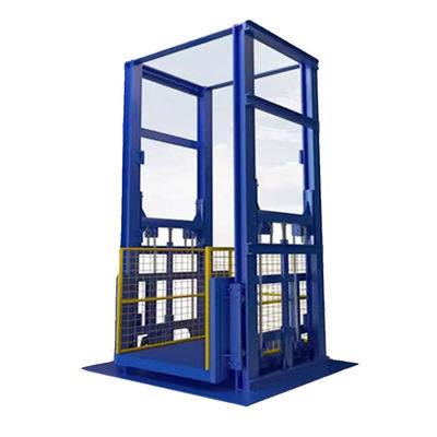 Blauw 3000kgs Warehouse Cargo Lift 3m-9m Mini Goods Lift