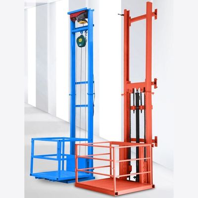 1000 kg kleine vrachtlift oranje muur gemonteerde vrachtlift voor magazijn