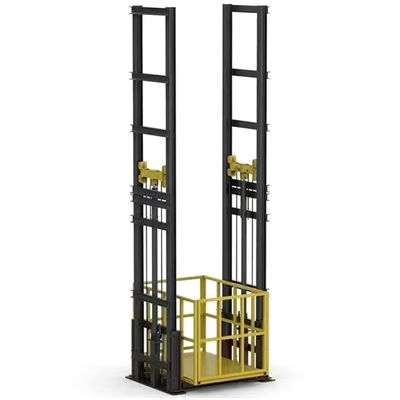 Dubbelmast goederenlift Hydraulisch magazijn vrachtlift Dubbelgeleider spoor 7m