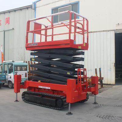 Crawler mobiele schaarlift 4m 6m 8m elektrisch terrein schaarlift platform