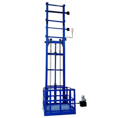 1 ton hydraulische enkelgeleide spoorvrachtlift voor magazijn