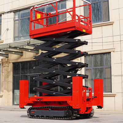 Ruw terrein zelfrijdende schaarlift rupsmobiel hydraulische schaarlift