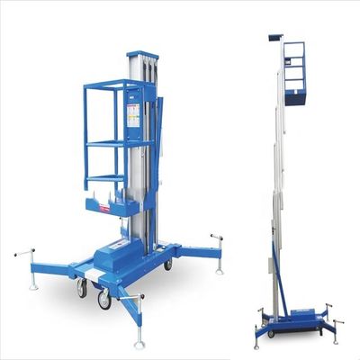 Verticale telescopische liftplatform met één masten van aluminium 9 m 150 kg
