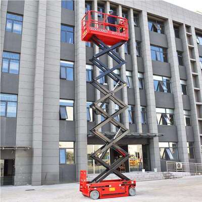 Elektrische hydraulische schaarlift mobiel 4 - 16 m hoogte 350 kg laadvermogen