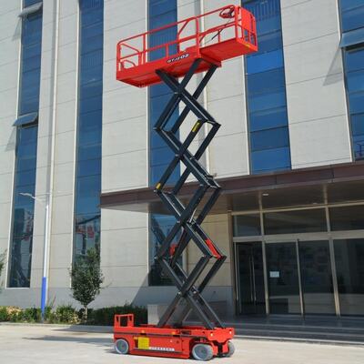 Gemotoriseerde elektrische schaarlift 10 m 450 kg capaciteit voor bediening door 2 personen