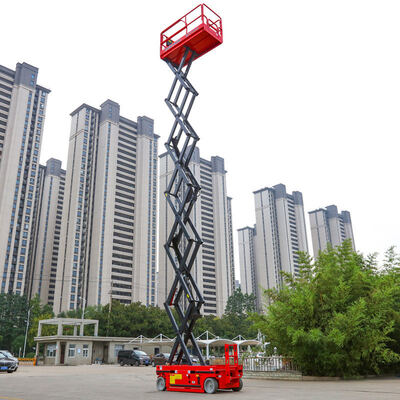 Gemotoriseerd elektrisch schaarliftplatform 16m 230kg voor luchtwerk