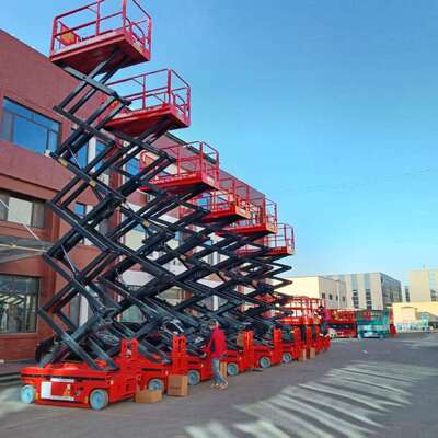 Volledig automatisch 8m 10m 450kg gemotoriseerd schaarliftplatform voor luchtwerk