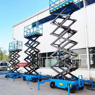 10 m mobiele elektrische schaarheftafels 500 kg hydraulisch schaarhefplatform