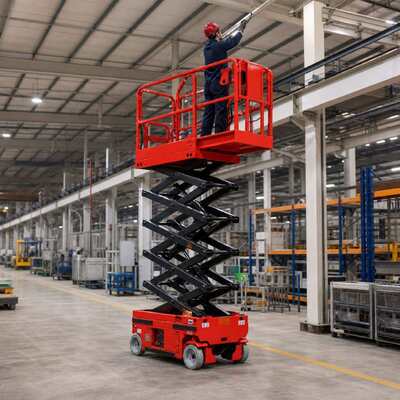 Elektrisch gemotoriseerd schaarlift mobiel luchtwerkplatform voor magazijn