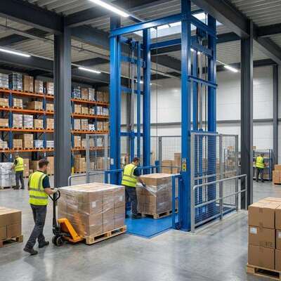Ladinglift Verticaal elektrisch hydraulisch goederenliftplatform