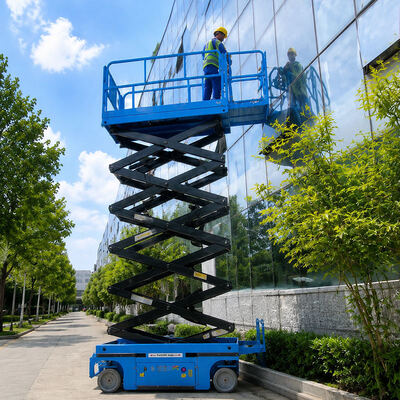10m 12m mobiele man lift platform elektrisch hydraulisch zelfrijdend schaar lift
