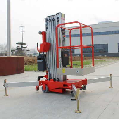 8m 10m 12m Lichtgewicht Aluminium Enkele Mast Verticale Lift Platform