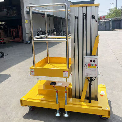 Enkele Mast Mobiele 8m Hefplatform Aluminium Legering Hydraulische Lift